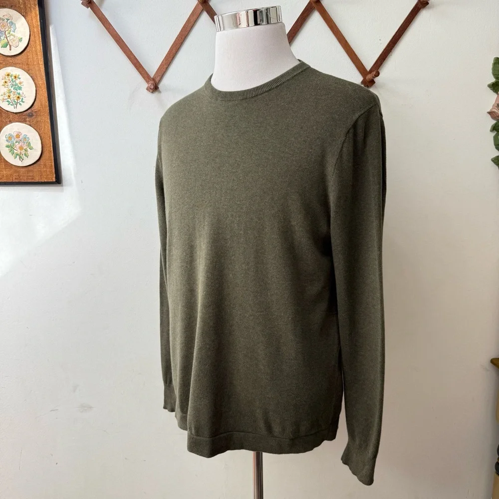 J. Crew Green Cotton Pullover